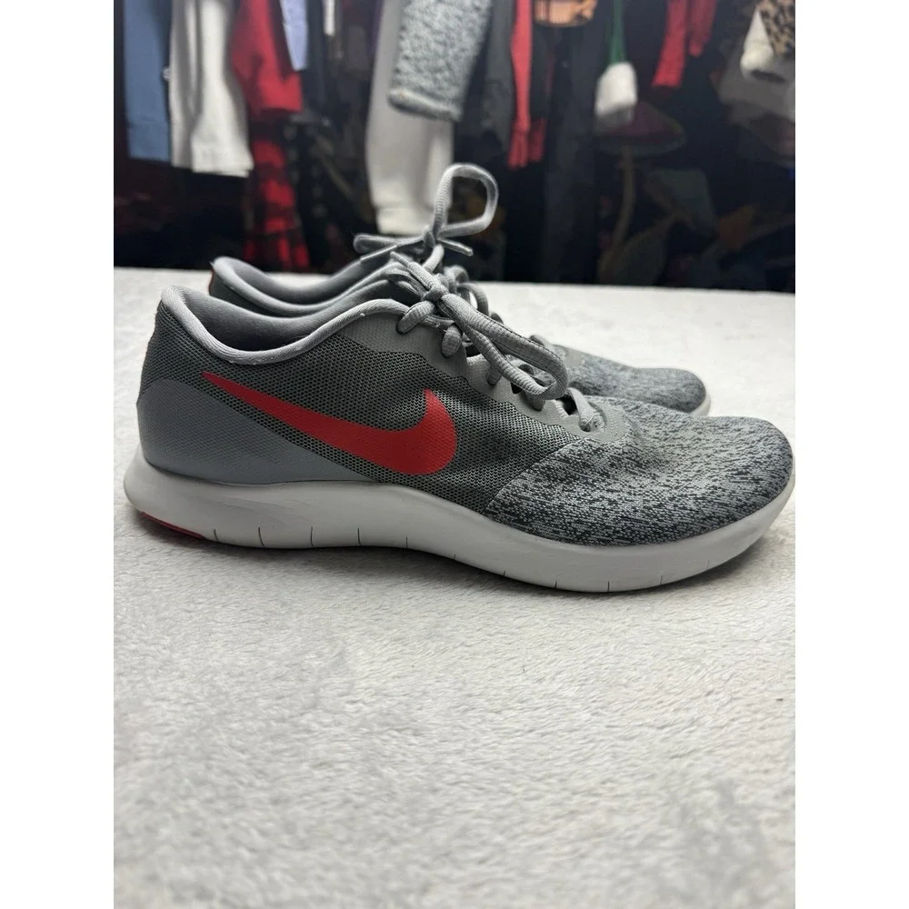 Nike Flex Contact Men's Low Top Running Sneakers Cool Grey/Red 908983-006